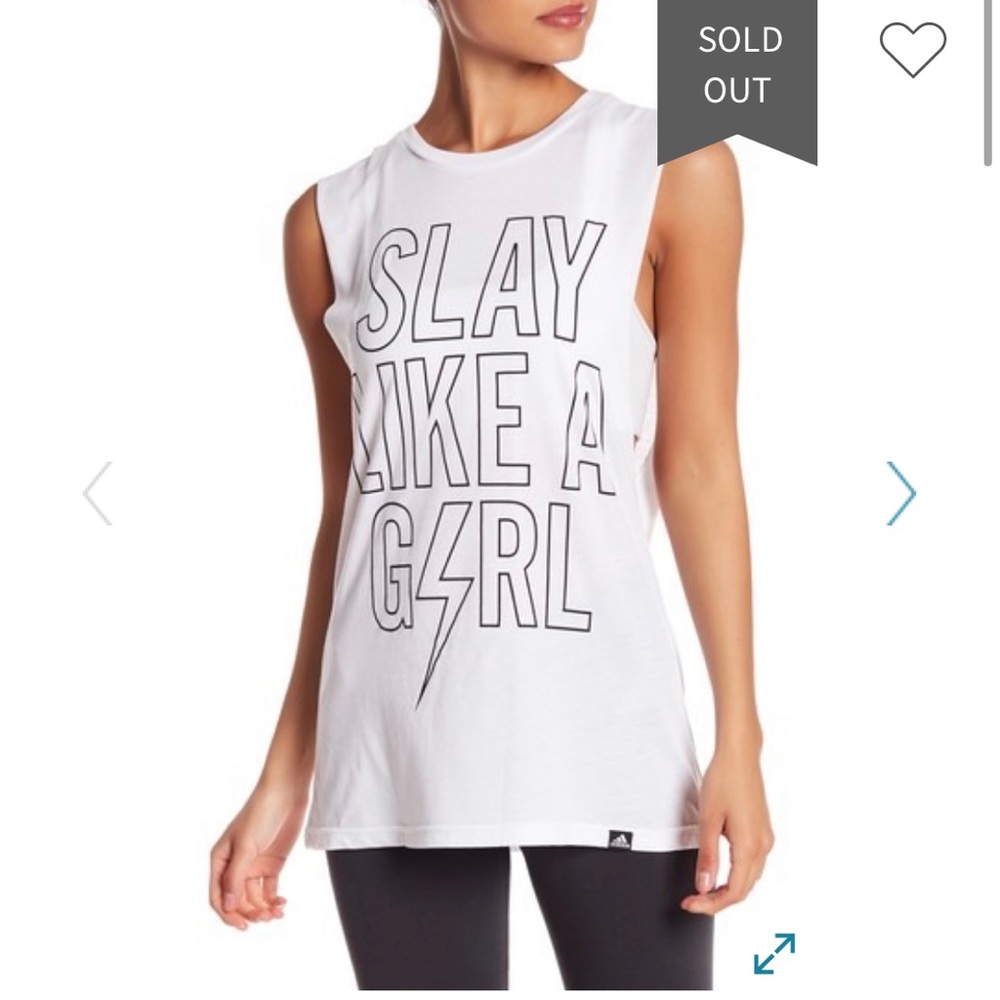Adidas Slay Like A Girl Muscle Tank sz L